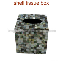 Black Seashell napkin holder Square Creative table tissue box